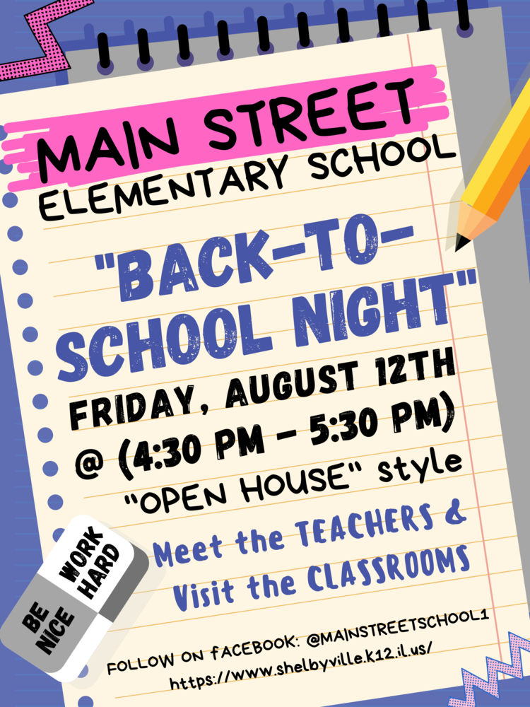 Main Street (1st - 3rd) "Back-to-SCHOOL Night" 2022